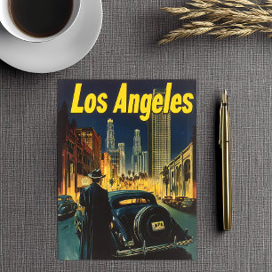 Reise nach Los Angeles im Vintage-Noir-Stil Postkarte