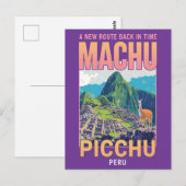 Reise nach Machu Picchu Peru Vintage Postkarte (Vorne/Hinten)