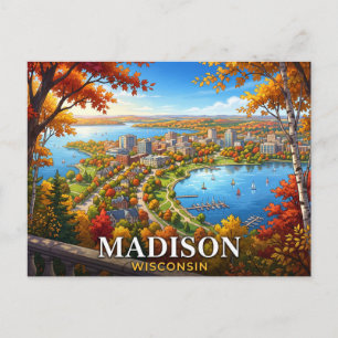 Reise nach Madison Wisconsin Postkarte