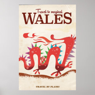 Reise nach Magical Wales Vintage Poster