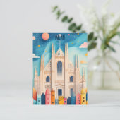 Reise nach Mailand Italien Postkarte (Stehend Vorderseite)
