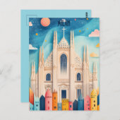Reise nach Mailand Italien Postkarte (Vorne/Hinten)