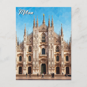 Reise nach Mailand Italien Postkarte