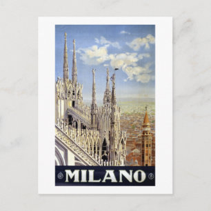 Reise nach Mailand Italien Vintage Postkarte