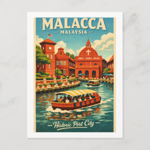 Reise nach Malakka in Malaysia Postkarte