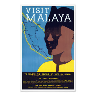 Reise nach Malaya Malaiische Halbinsel Singapur al Fotodruck
