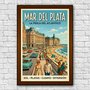 Reise nach Mar del Plata, Argentinien in den 1960e Poster