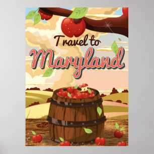Reise nach Maryland Reiseplakat Poster