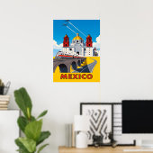 Reise nach Mexiko im Vintage-Stil Poster (Heimbüro)