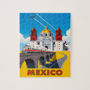Reise nach Mexiko im Vintage-Stil Puzzle