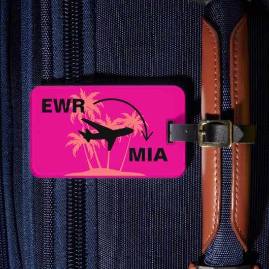 Reise nach Miami Florida Gepäckanhänger (Vorderseite Insitu 4)