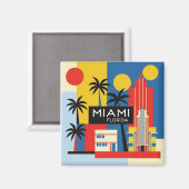Reise nach Miami Florida Magnet (Vorderseite/Rückseite)