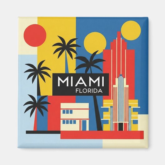 Reise nach Miami Florida Magnet (Vorne)