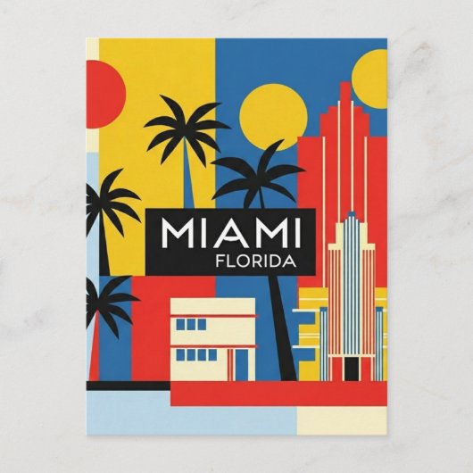 Reise nach Miami Florida Postkarte (Vorderseite)