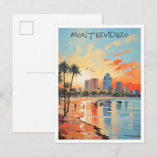 Reise nach Montevideo Uruguay Postkarte
