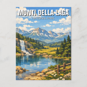 Reise nach Monti della Laga Nationalpark Italien Postkarte