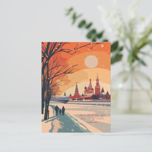 Reise nach Moskau Postkarte (Stehend Vorderseite)