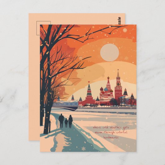 Reise nach Moskau Postkarte (Vorne/Hinten)