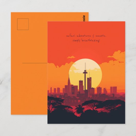 Reise nach Nairobi Postkarte (Vorne/Hinten)