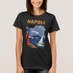 Reise nach Neapel Bay Vesuvius Segeln T-Shirt