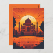 Reise nach Neu Delhi Postkarte (Vorne/Hinten)