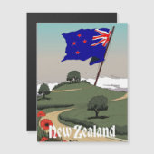 Reise nach Neuseeland Vintage  Magnetkarte (Vorne/Hinten)
