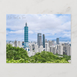 Reise nach New Taipei City Taiwan im Vintage-Stil Postkarte