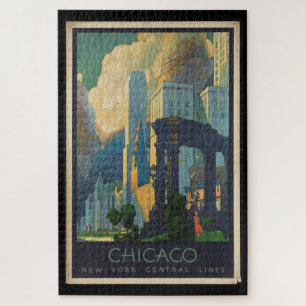 Reise nach New York Central Lines im Vintage-Stil Puzzle