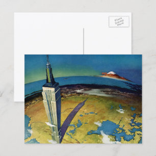 Reise nach New York City Empire State Building im Postkarte