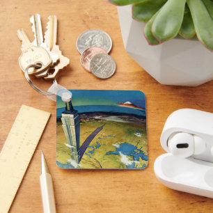 Reise nach New York City Empire State Building im  Schlüsselanhänger