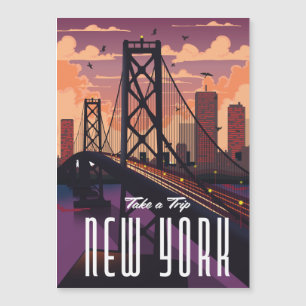 Reise nach New York Magnetkarte