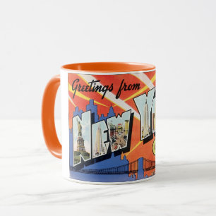 Reise nach NYC im Vintage-Stil, Grüße aus New York Tasse