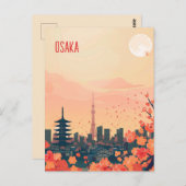 Reise nach Osaka Postkarte (Vorne/Hinten)