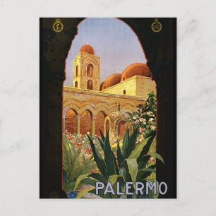 Reise nach Palermo Italien Europa Vintage Postkarte