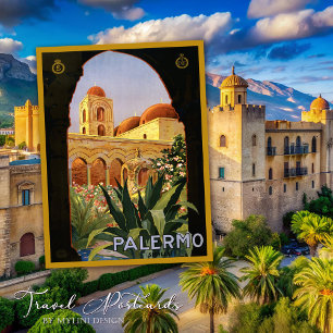 Reise nach Palermo Italien Vintage Postkarte