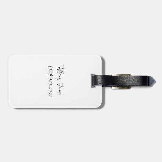 Reise nach Paris Gepäckanhänger (Rückseite horizontal)