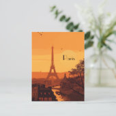 Reise nach Paris Postkarte (Stehend Vorderseite)