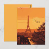 Reise nach Paris Postkarte (Vorne/Hinten)