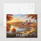 Reise nach Peoria Illinois Postkarte (Vorne/Hinten)
