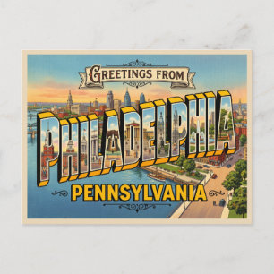 Reise nach Philadelphia Pennsylvania Postkarte