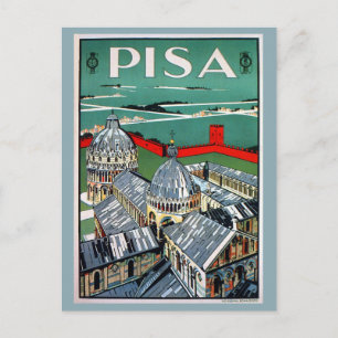 Reise nach Pisa, Italien, Vintage 1920er Jahre Postkarte