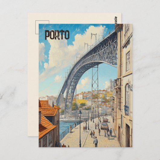 Reise nach Porto Portugal Postkarte (Vorne/Hinten)