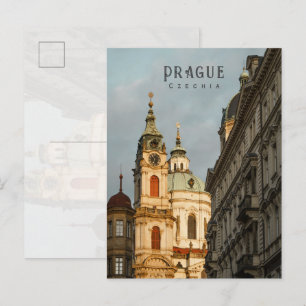 Reise nach Prag, historische Architektur, Tschechi Postkarte