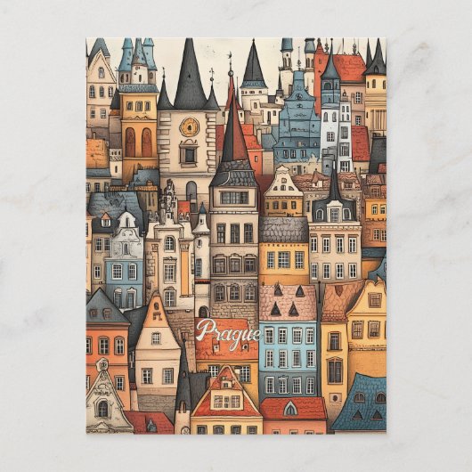 Reise nach Prag Tschechien Postkarte (Vorderseite)