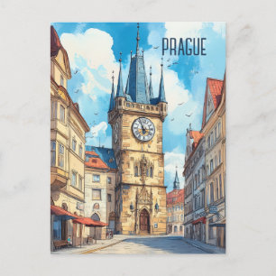 Reise nach Prag Tschechien Postkarte