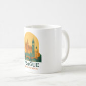 Reise nach Prag Tschechien Retro Kaffeetasse (VorderseiteRechts)