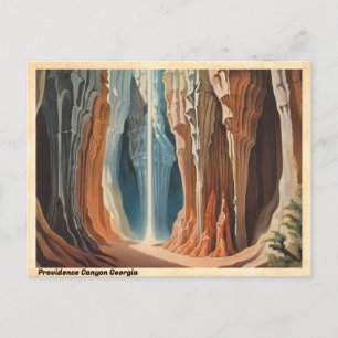 Reise nach Providence Canyon Georgia Vintage Postkarte