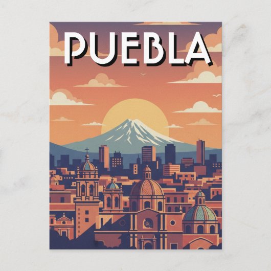 Reise nach Puebla, Mexiko Postkarte (Vorderseite)