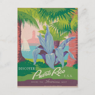 Reise nach Puerto Rico Postkarte