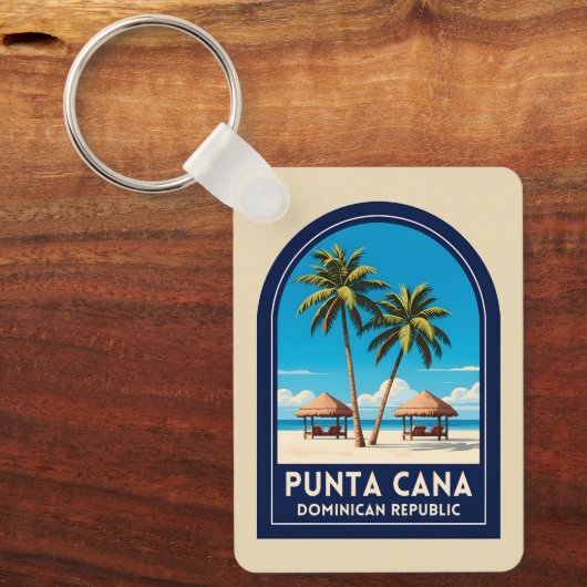 Reise nach Punta Cana Dominikanische Republik Retr Schlüsselanhänger (Vorderseite)